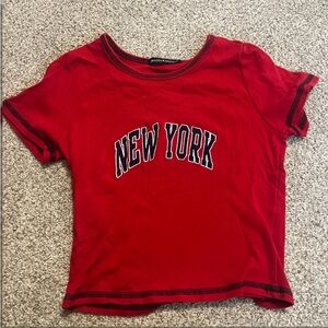 new york red baby tee, super good condition